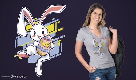 Diseño de camiseta de conejo de Pascua