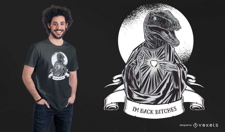 Raptor Jesus T-Shirt Design Raptor Jesus T-Shirt Design