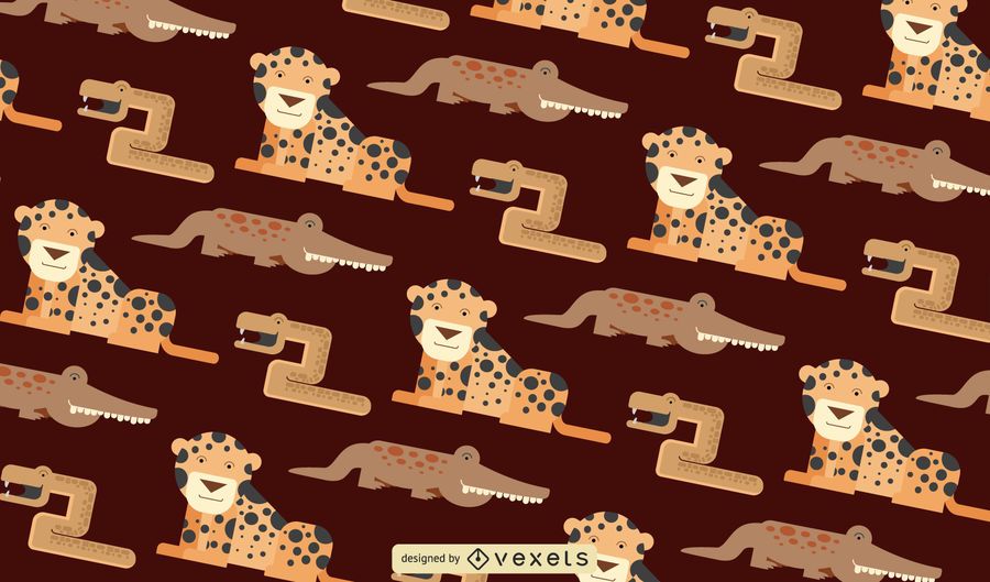 Seamless African Animals Pattern Seamless African Animals Pattern