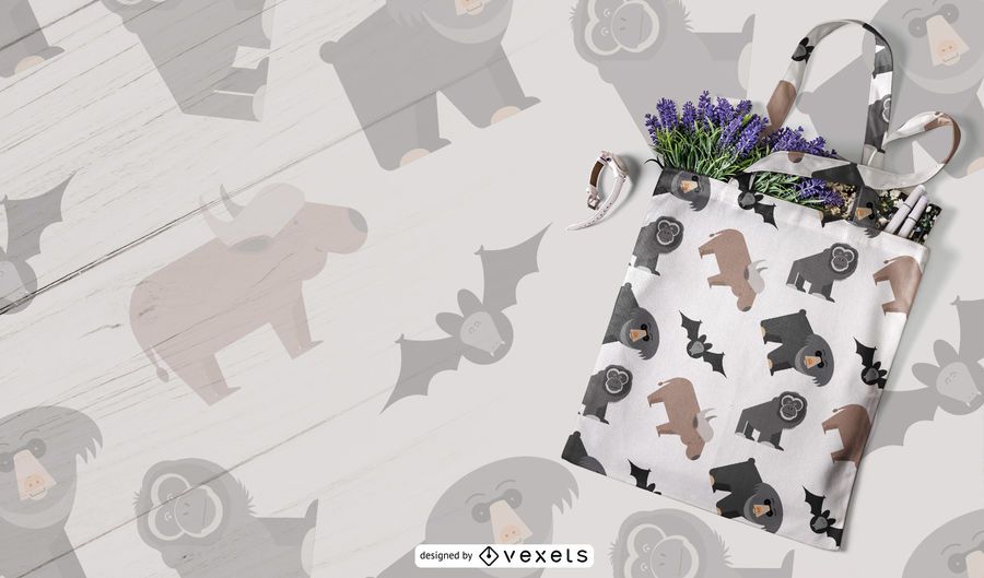 Asian Jungle Animal Pattern Asian Jungle Animal Pattern