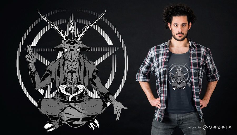 Satanic Goat T-Shirt Design Satanic Goat T-Shirt Design