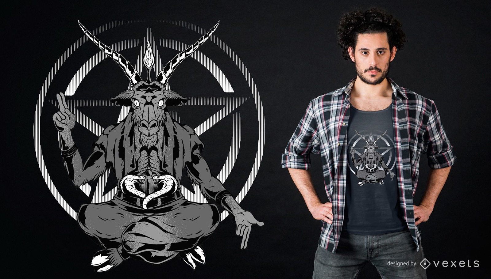 Satanic Goat T-Shirt Design
