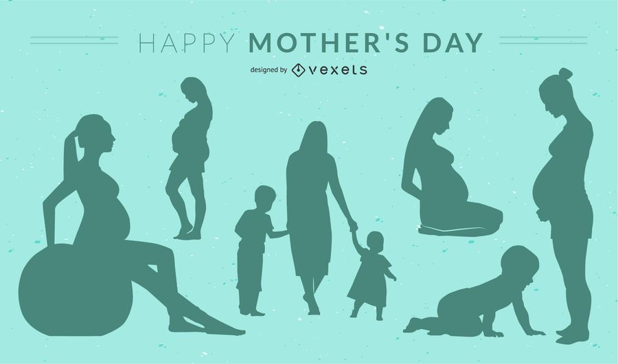 Mother's Day Silhouette Set Mother's Day Silhouette Set