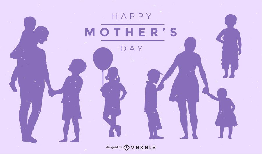 Mother's Day Silhouette Design Mother's Day Silhouette Design