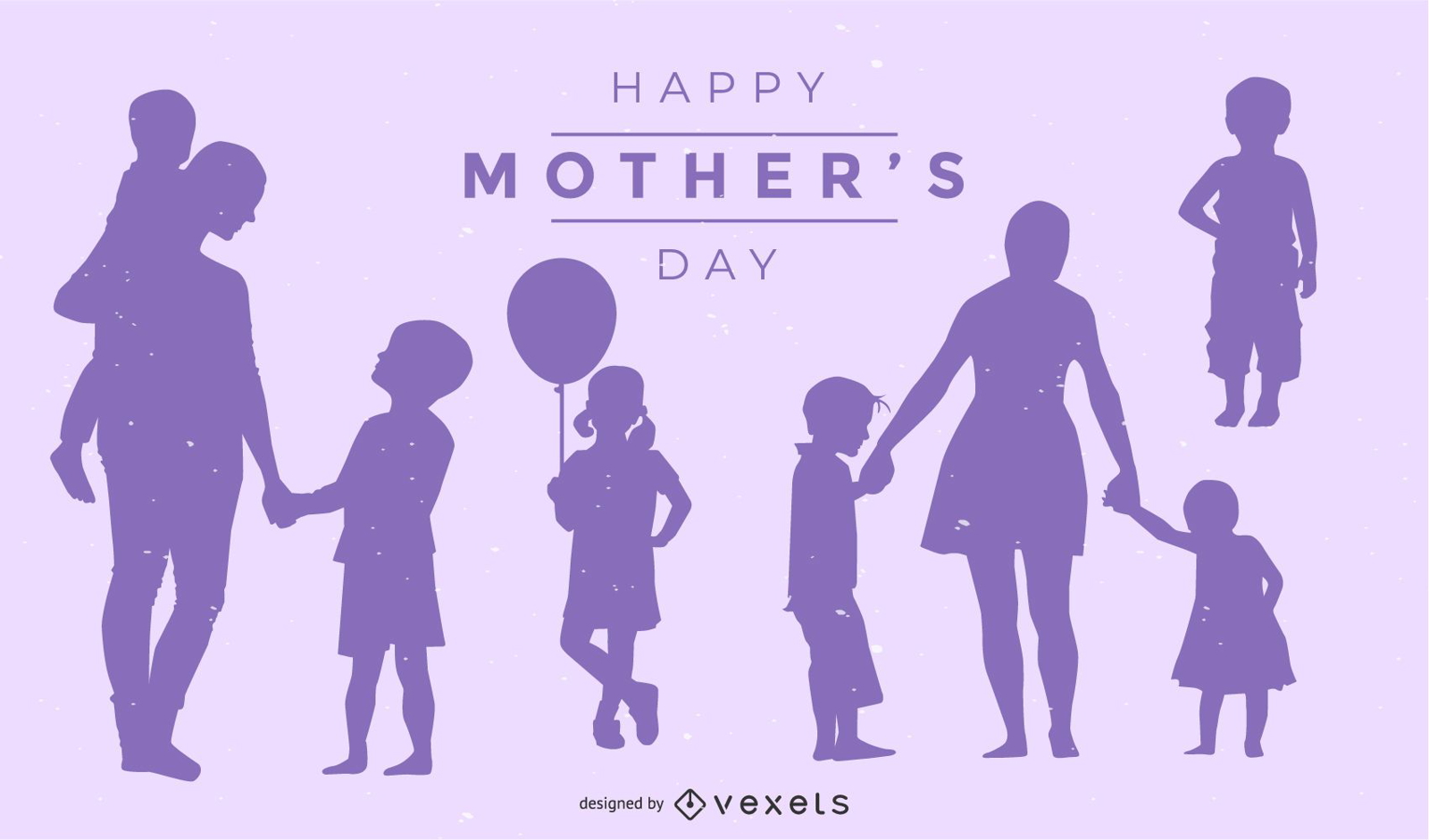 Mother's Day Silhouette Design
