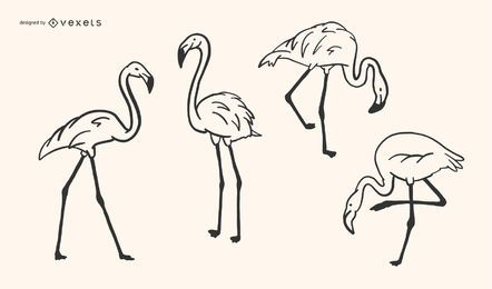 Flamingo Doodle Design 
