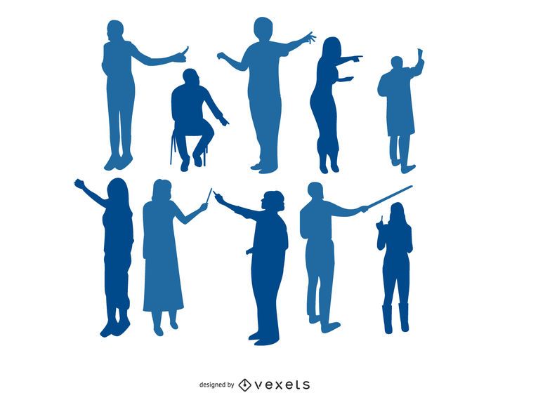 Teacher Silhouette Set Teacher Silhouette Set