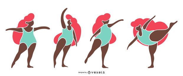 Ballet Poses Silhouette Design 