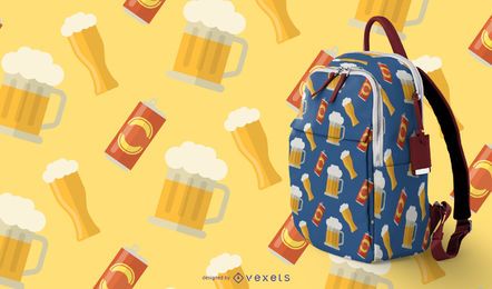Beer Mug Seamless Pattern