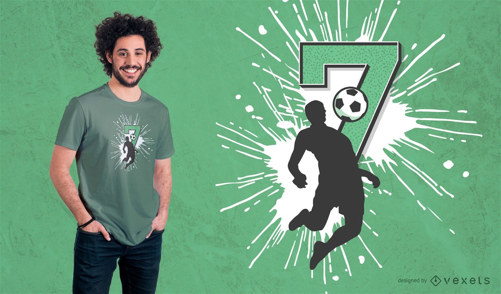 Diseño de camiseta de fútbol 7 ° cumpleaños