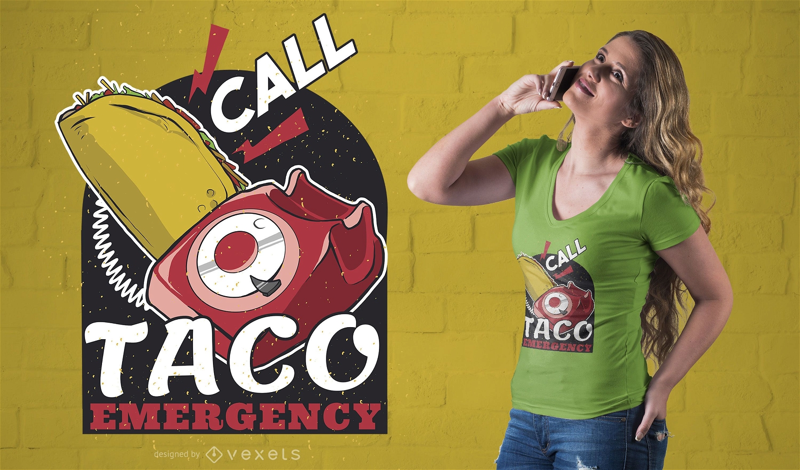 Dise?o de camiseta Taco Emergency