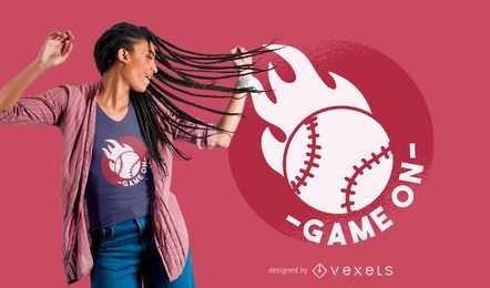 Baseball Game On T-shirt Design