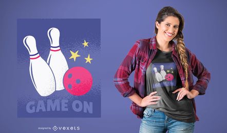 Bowling Game On T-shirt Design 