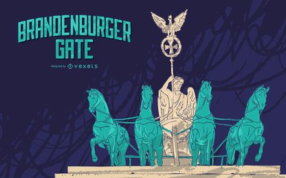 Brandenburger Gate Illustration Design