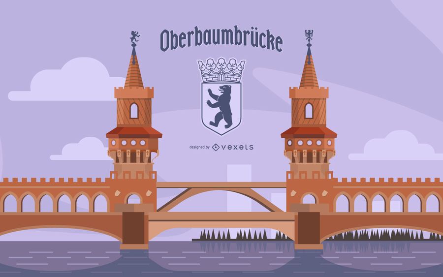 German Bridge Illustration German Bridge Illustration