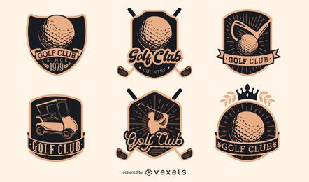 Colección de insignias del club de golf Colección de insignias del club de golf