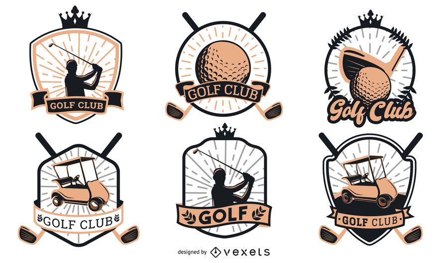 Insignias De Golf Logo Design - Descargar Vector