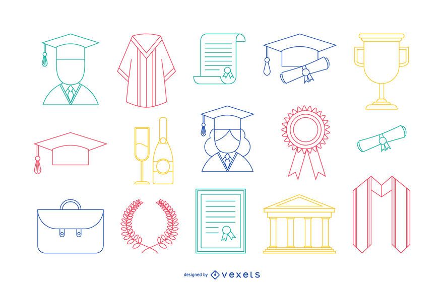 Graduation Stoke Icons Graduation Stoke Icons