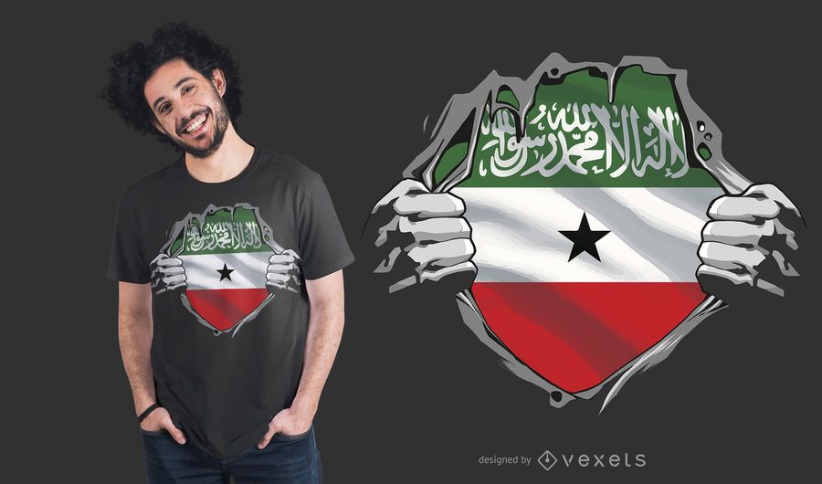 Design de t-shirt da bandeira da Somalilândia Design de t-shirt da bandeira da Somalilândia