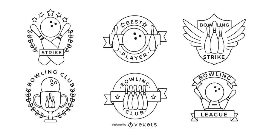Bowling Badges Pack Bowling Badges Pack