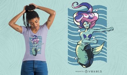 Diseño de camiseta Dancing Siren