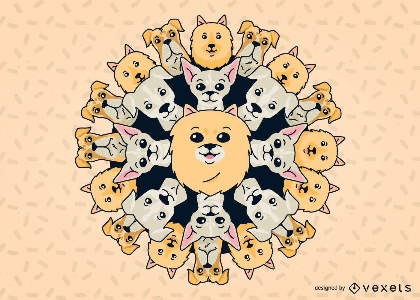 Dog Mandala Illustration