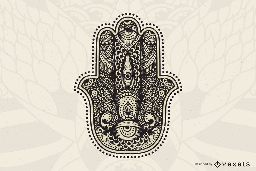 Mano, mandala, ilustración Mano, mandala, ilustración