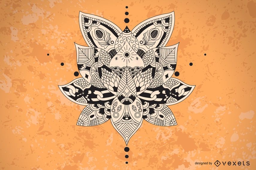 Download Lotus Mandala Illustration - Vector Download