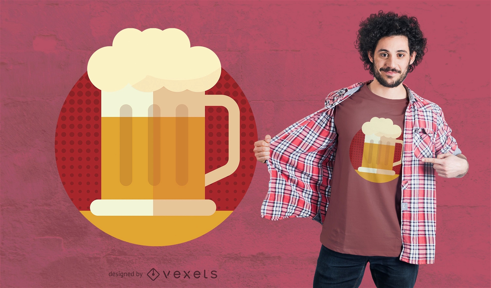 Design de camiseta de cerveja emoji