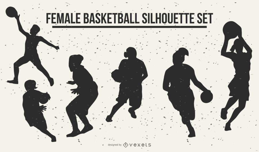 Silhuetas de basquete feminino Silhuetas de basquete feminino