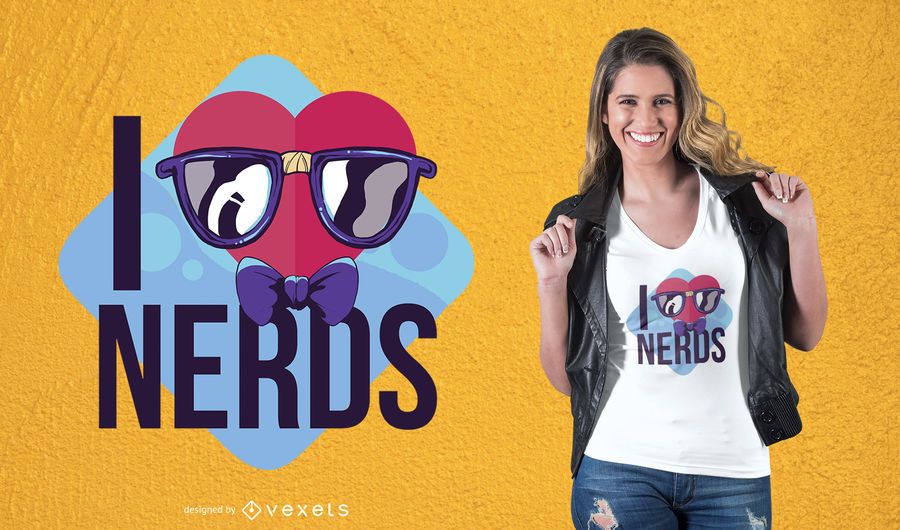 Love Nerds T-Shirt Design Love Nerds T-Shirt Design