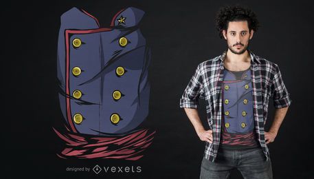 Diseño de camiseta de uniforme militar vintage Diseño de camiseta de uniforme militar vintage