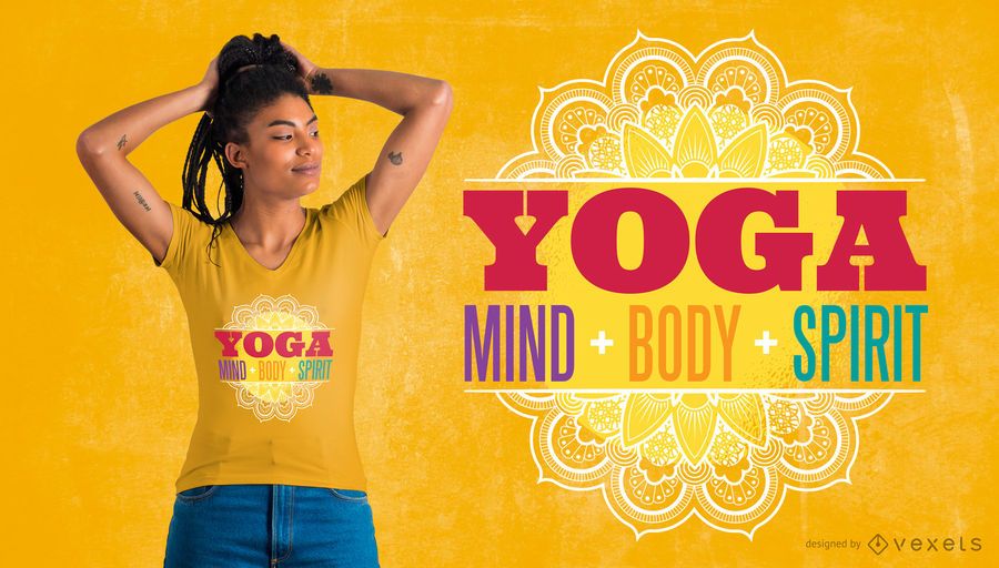 Yoga-Zitat-T-Shirt Design Yoga-Zitat-T-Shirt Design