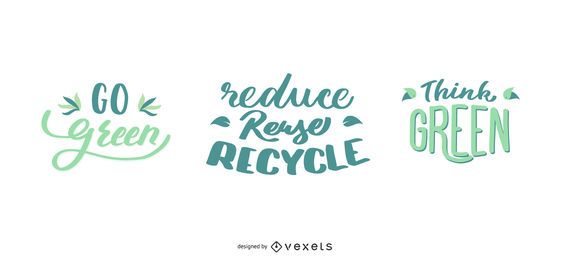 Go Green Nature Lettering Design