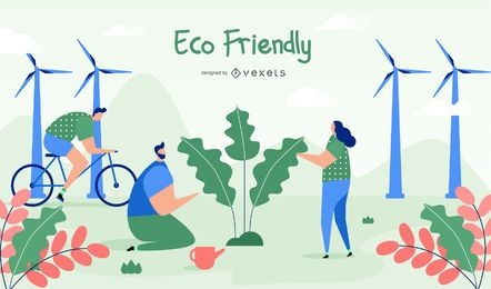 Eco Friendly Illustration 