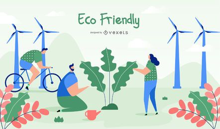 Ilustración ecológica Ilustración ecológica