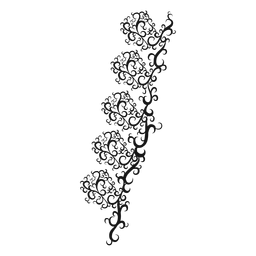 128th rest musical symbol swirl PNG Design