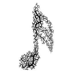 Redemoinho de símbolo musical de 32ª nota Desenho PNG