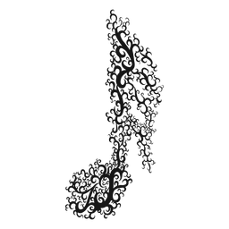 Redemoinho de símbolo musical de 64ª nota Desenho PNG