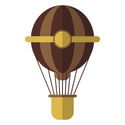 Air balloon rope string flat PNG Design