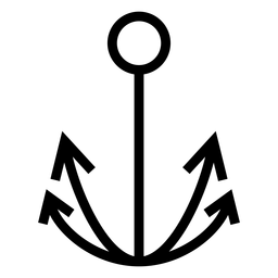 Silueta de círculo de agujero de ancla Diseño PNG