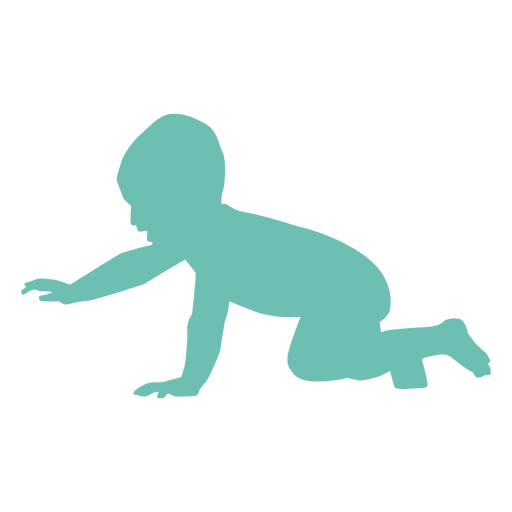 Baby child toddler kid silhouette PNG Design