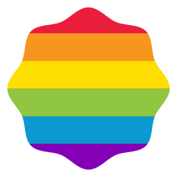 Adesivo lgbt com arco-íris de flores Transparent PNG