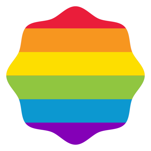 Distintivo flor arco-íris adesivo lgbt Desenho PNG