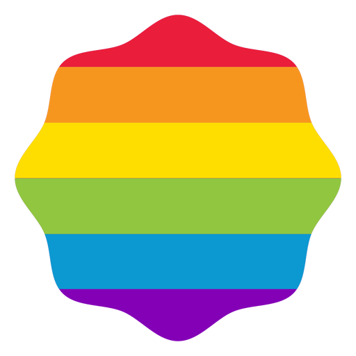 Etiqueta engomada lgbt del arco iris de la flor de la insignia Diseño PNG