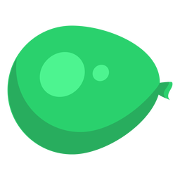 Bag green sack spot ballon flat PNG Design