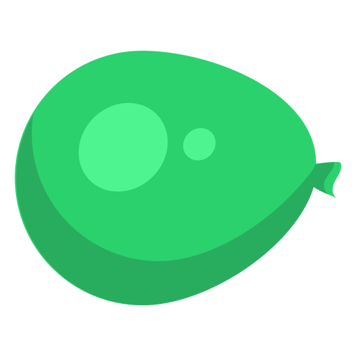 Bolsa saco verde spot ballon flat Diseño PNG