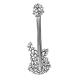 Bajo guitarra instrumento musical remolino Diseño PNG
