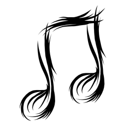 Beamed note swirl PNG Design