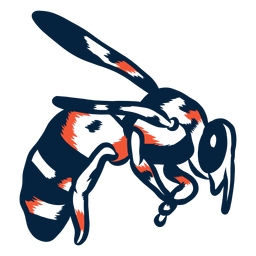 Abeja volando duotono Diseño PNG